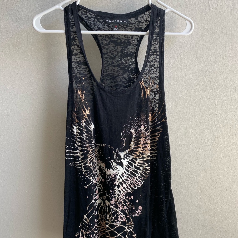 Black racer back tank